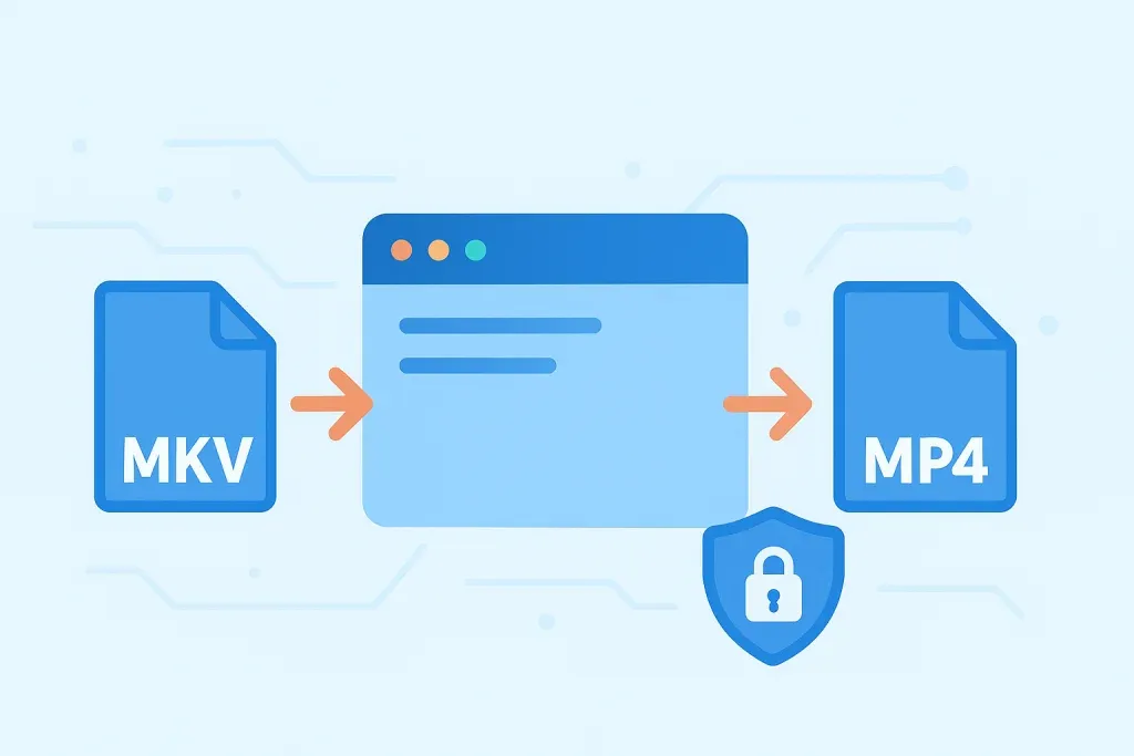 Convert MKV and MOV to MP4 directly in your browser without uploading files